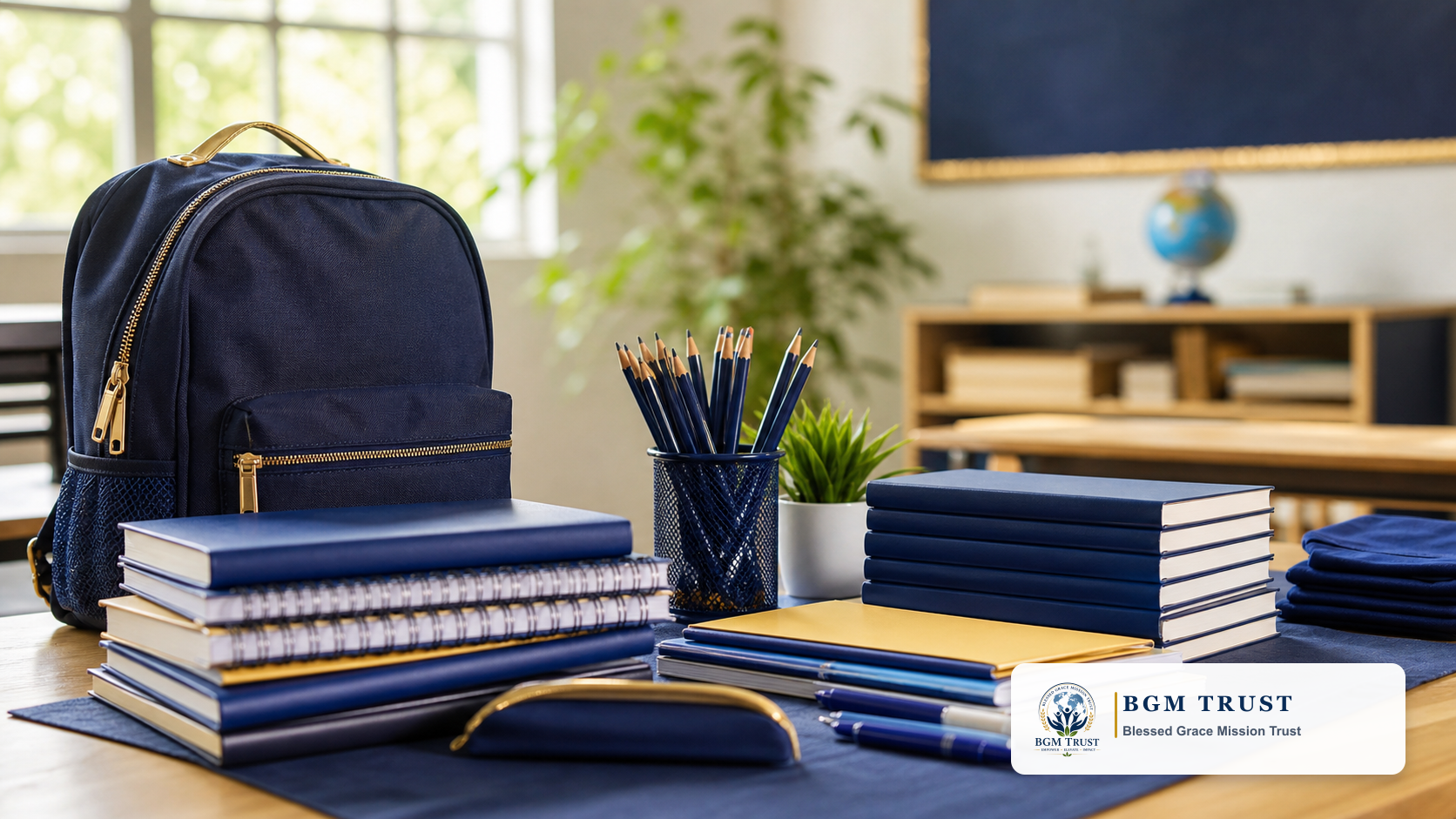 Education support supplies prepared for students
