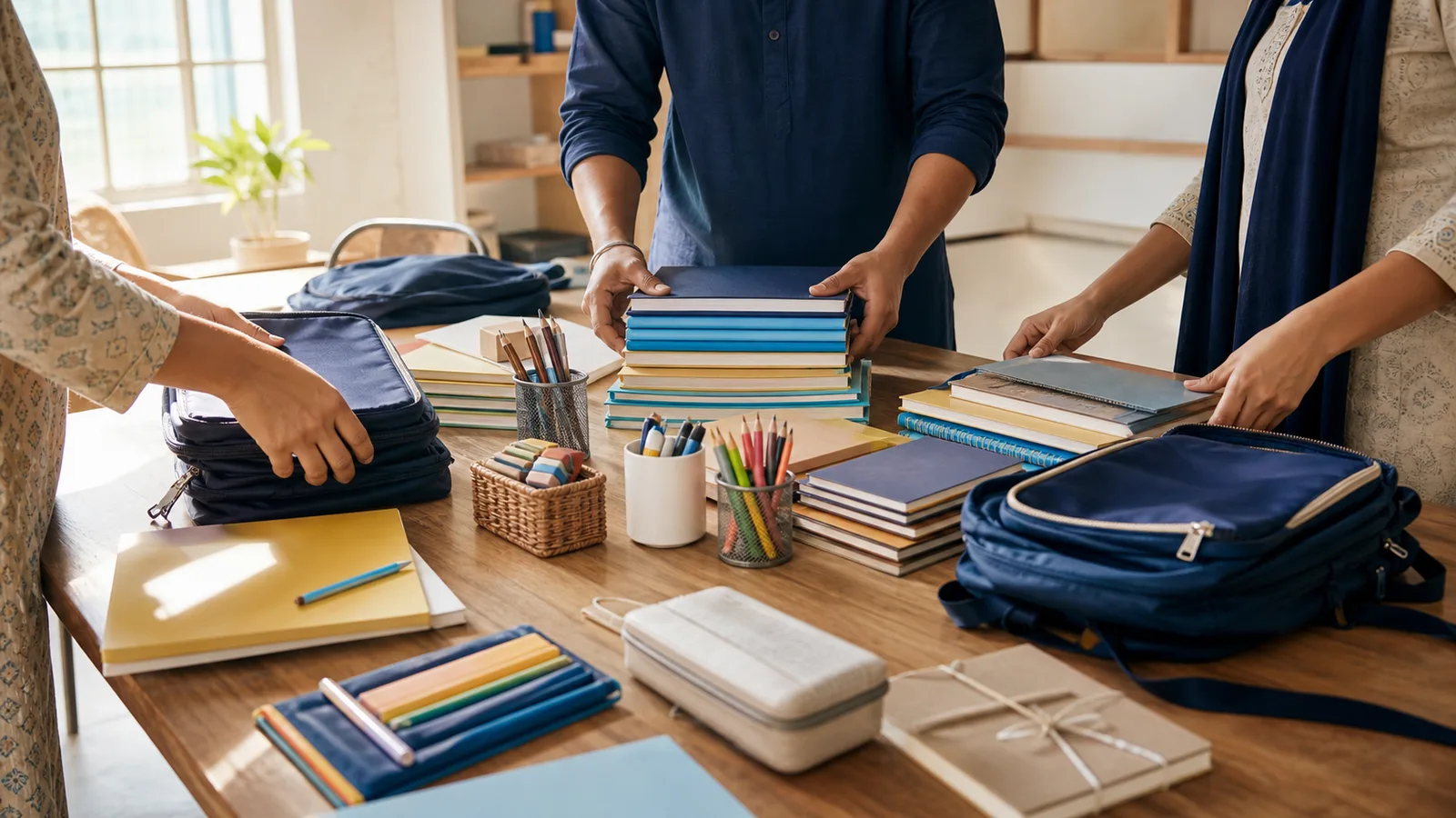 Education support supplies prepared for students